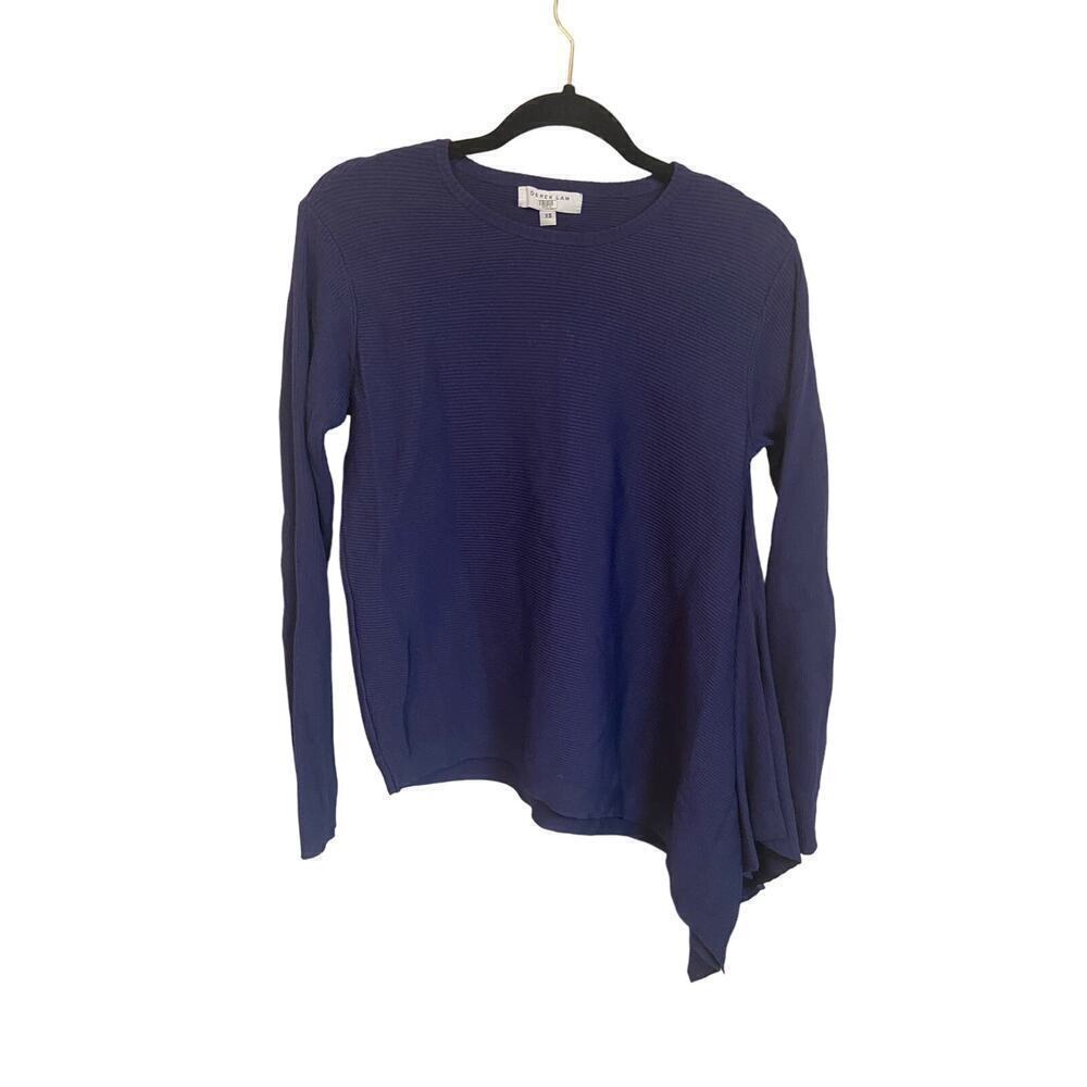 Derek Lam 10 Crosby Blue Asymmetrical Knit Pullover size XS